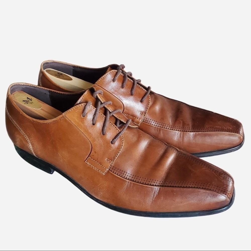 Kenneth Cole Brown Leather Men's Oxfords